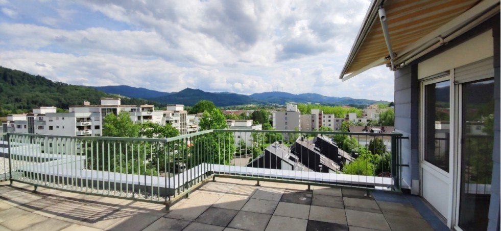 Ausblick Richtung S�dosten Terrassenwohnung Denzlingen