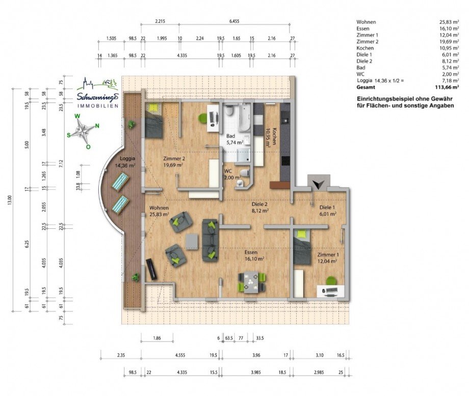 Wohnungsgrundriss Etagenwohnung Hinterzarten