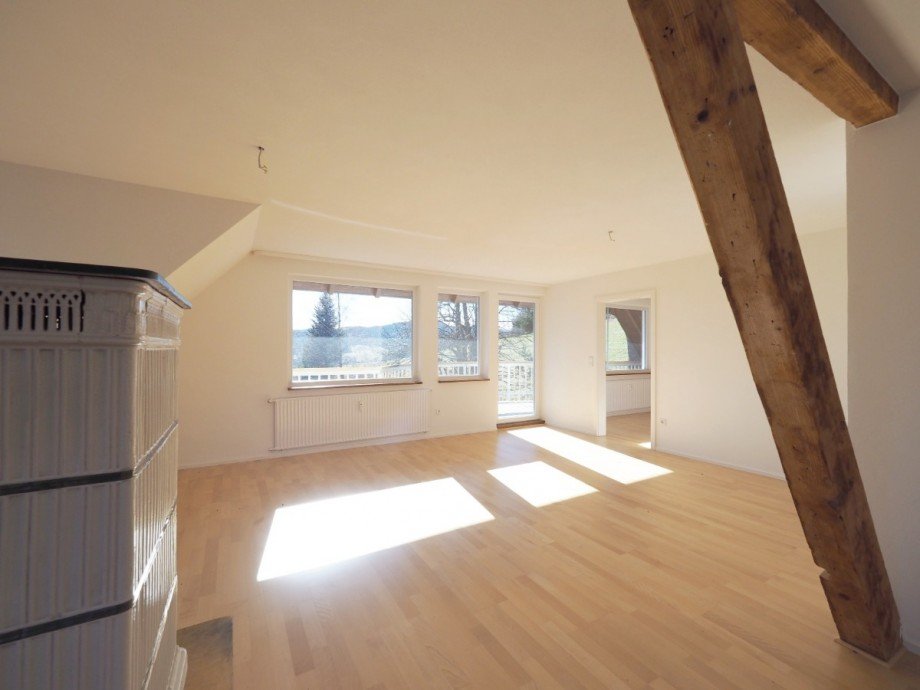 Wohnzimmer mit Balkonzugang Etagenwohnung Hinterzarten